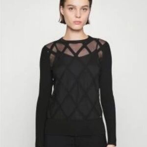 Ted Baker Black Sheet front Textured Knit Sweater